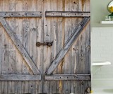 Barn Door Shower Curtain