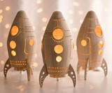 Wooden Rocket Night Light
