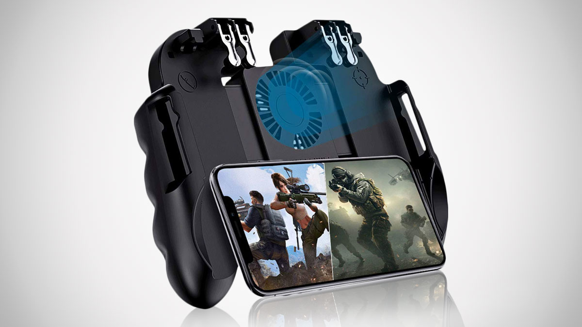 4 Trigger Mobile Game Controller with Cooling Fan