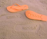 Sand Imprint Flip Flops