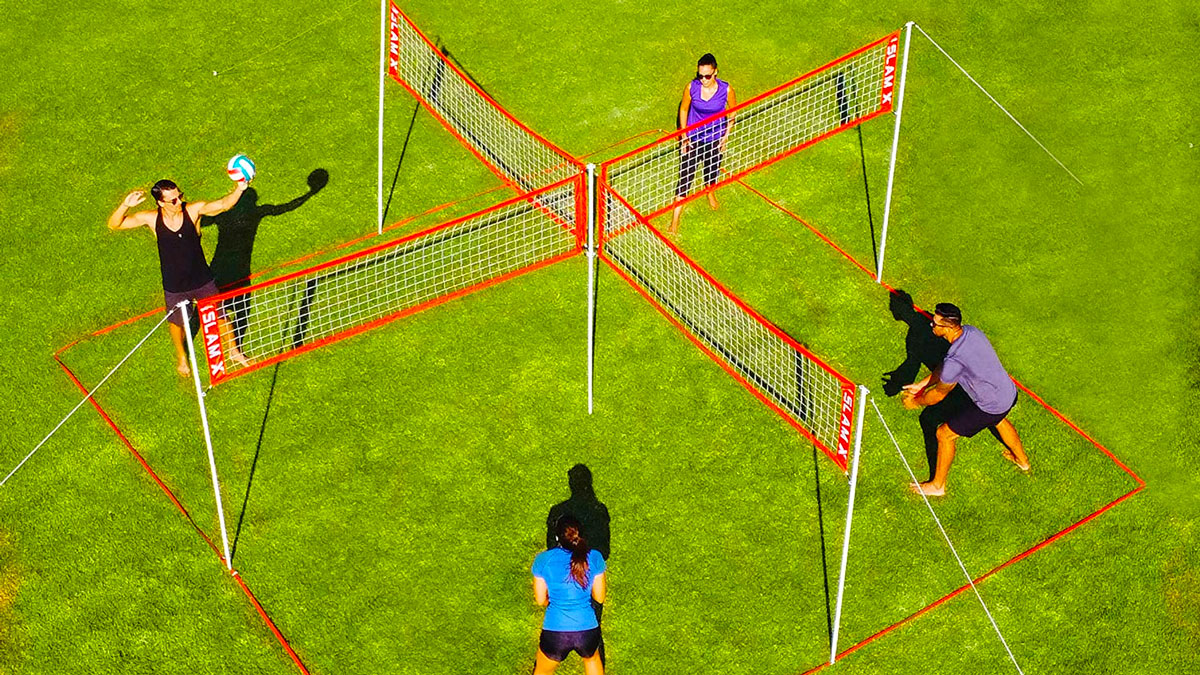 GoSports Slam X 4-Way Volleyball Set