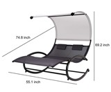 aCompatible Double Chaise Rocker