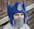 Crocheted Optimus Prime Helmet Crocheted Optimus Prime Helmet