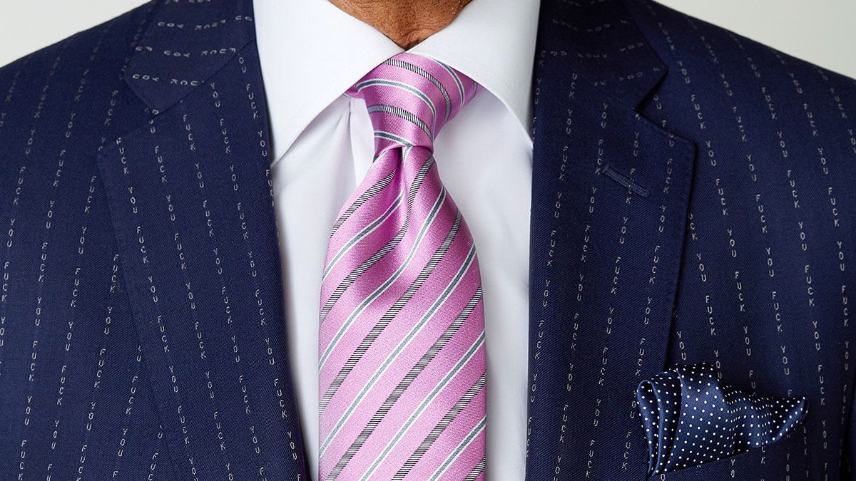 Conor McGregor F*ck You Pinstripe Suit Conor McGregor F*ck You Pinstripe Suit