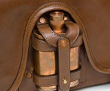 Jacob Bromwell Leather Messenger Bag with Flask Holder