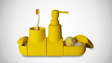 Yellow Submarine Bathroom Accessory Set Yellow Submarine Bathroom Accessory Set
