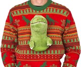 3D T-Rex Ugly Christmas Sweater