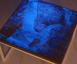 Glowing Wood & Resin City Map Coffee Tables