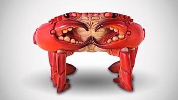 Giant Red King Crab Chair