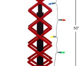 Santa on a Lift Hanging Christmas Lights Decoration