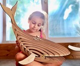 Wooden Whale Pendant Light