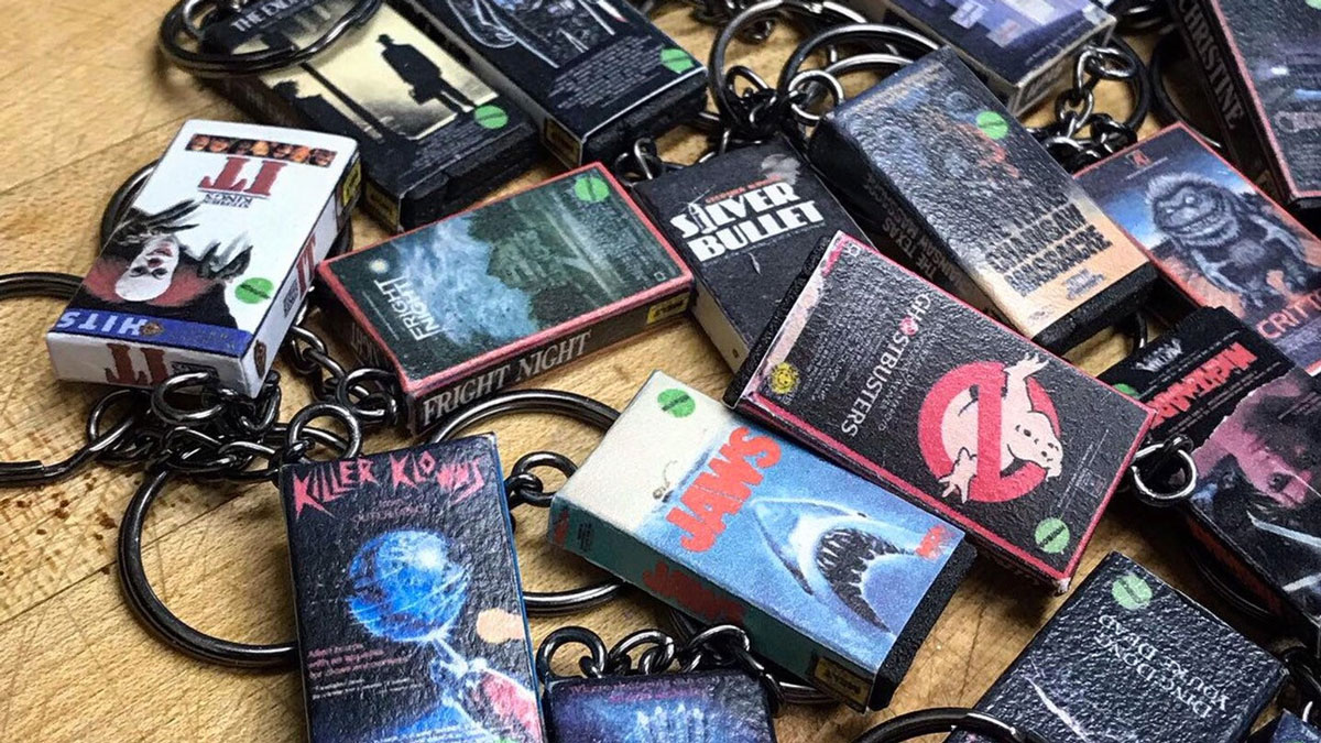 Miniature VHS Movie Keychain Charms Miniature VHS Movie Keychain Charms