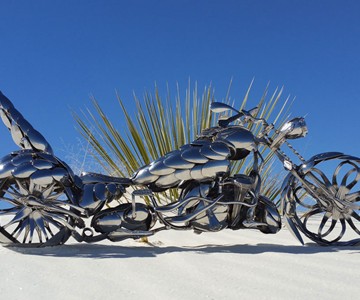 Spoon Motorcycle Sculptures