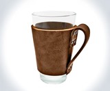 Leather Pint Sleeve with Handle