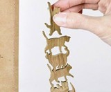 Wooden Cat Pile Stacking Game