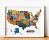 American Foods Scratch Off Map