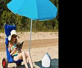 Folding Beach Chair & Roller Cart