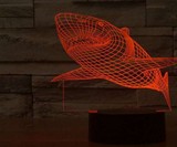 Shark Hologram LED Night Light Lamp