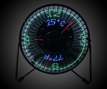 USB LED Clock Fan USB LED Clock Fan