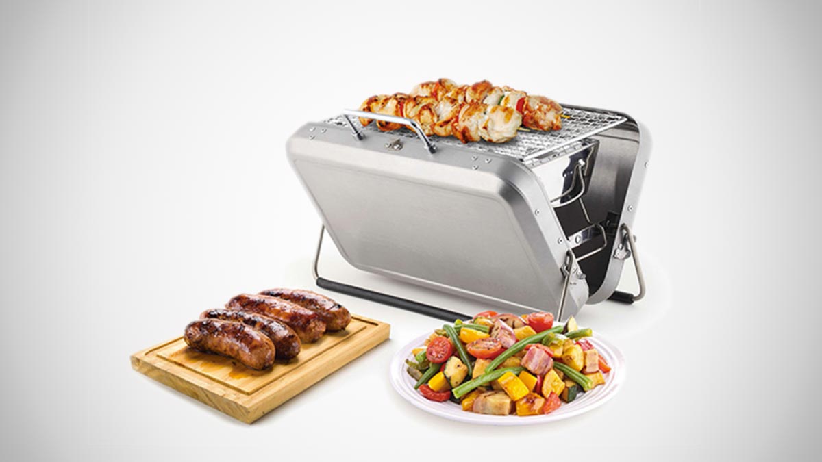 Kikkerland Portable BBQ Grill Suitcase