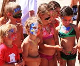 Kids Wearing Zinka Neon Sunscreen