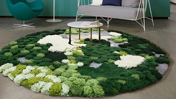 Green Forest Moss Rug