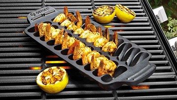 Cast Iron Shrimp Grill & Serving Pan Cast Iron Shrimp Grill & Serving Pan