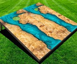 UV-Printed Wood & Epoxy Cornhole Set