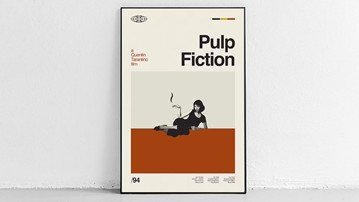 Sandgrain Studio Minimalist Pulp Fiction Poster Sandgrain Studio Minimalist Pulp Fiction Poster