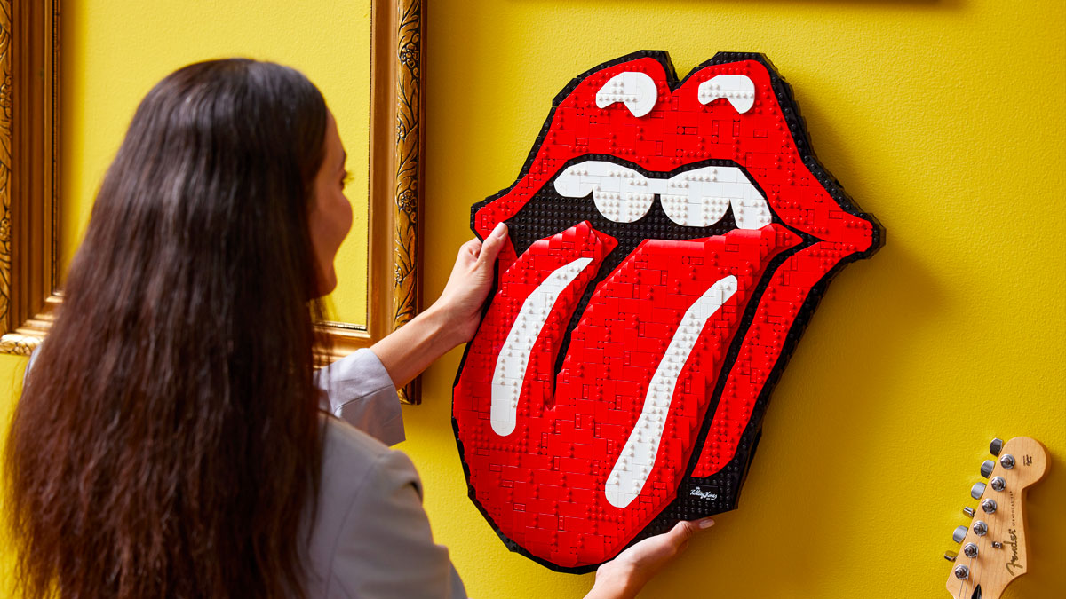 LEGO Rolling Stones Tongue & Lips Art LEGO Rolling Stones Tongue & Lips Art