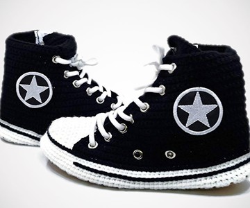 Crochet Converse Slippers