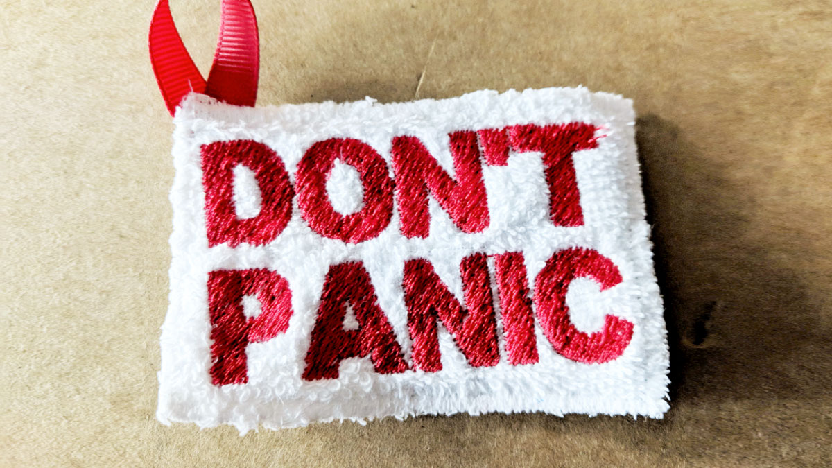 Don't Panic Keychain Towel