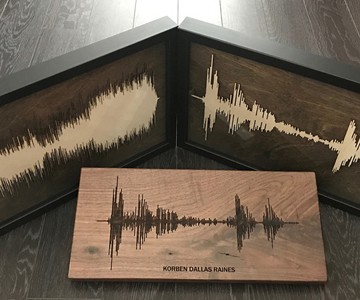 Solid Wood Soundwave Art