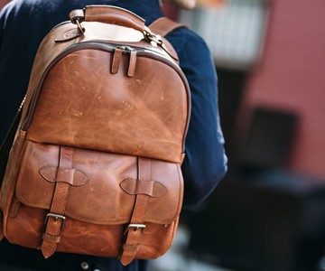 Korchmar Full Grain American Leather Backpack
