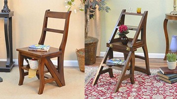 Benjamin Convertible Library Ladder Chair