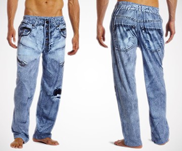 Men's Faux Denim Pajama Pants