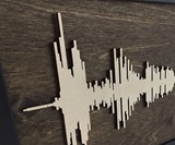 Solid Wood Soundwave Art