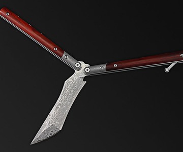The Infinite Damascus Steel Butterfly Knife