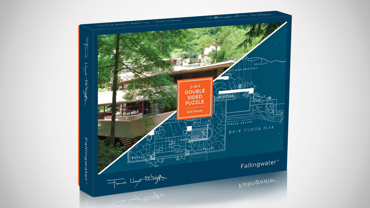 Frank Lloyd Wright Fallingwater 2-sided Puzzle Frank Lloyd Wright Fallingwater 2-sided Puzzle