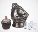 Medieval Knight's Helmet Decanter Set