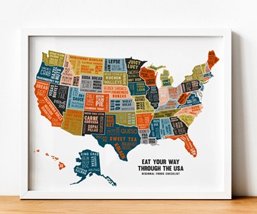 American Foods Scratch Off Map American Foods Scratch Off Map