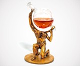 Atlas Etched Globe Liquor Decanter