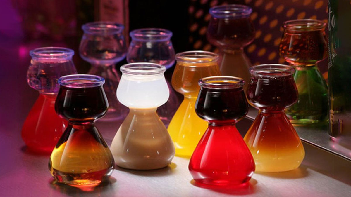 Quaffer Double Bubble Layered Shot Glass Quaffer Double Bubble Layered Shot Glass