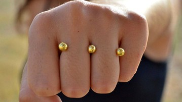 Knuckle Duster Double Ring