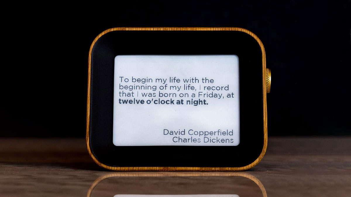 Author Clock - Literary Quote Time Display