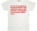 Single Sentence Film Summary T-Shirts