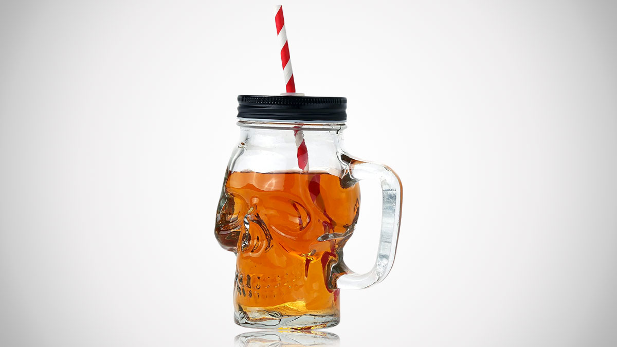 Skull Mason Jar Mug Skull Mason Jar Mug