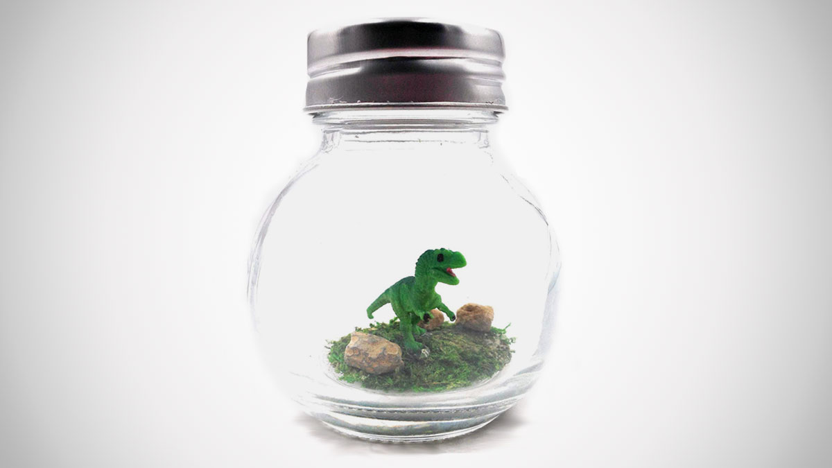 1" Pet T-Rex Terrarium with Adoption Certificate 1" Pet T-Rex Terrarium with Adoption Certificate