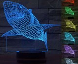 Shark Hologram LED Night Light Lamp