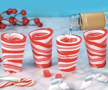 Candy Cane Edible Shot Glasses Candy Cane Edible Shot Glasses